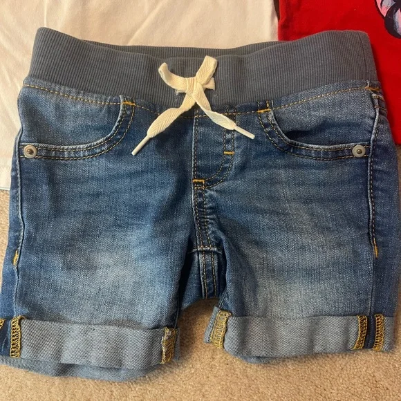 Girls Tshirt, Tank Top and Jean Shorts Size 4T - Picture 2 of 6